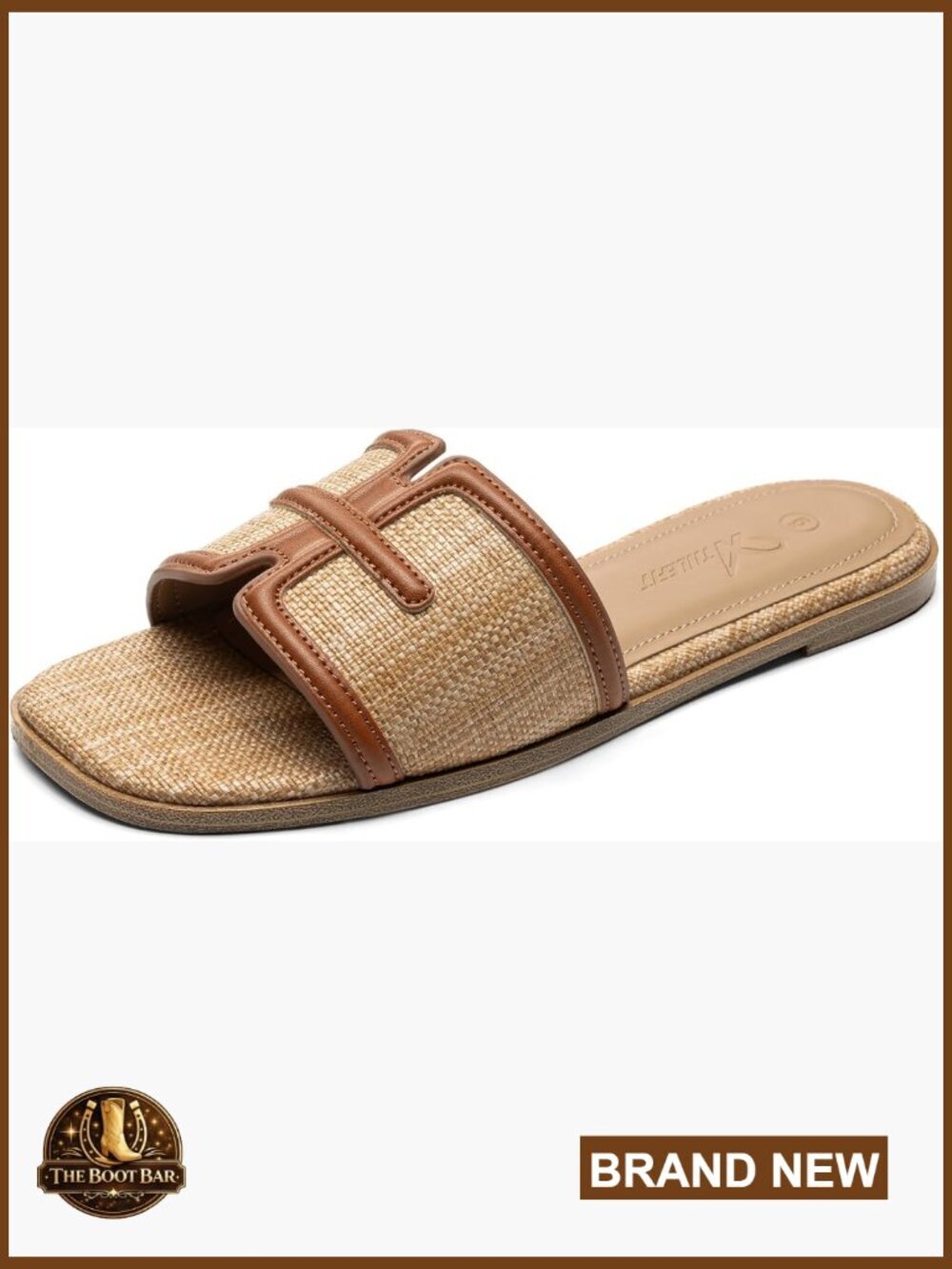 Flat Sandals for Women Dressy Summer Square Open Toe Comfortable Slip On Beach